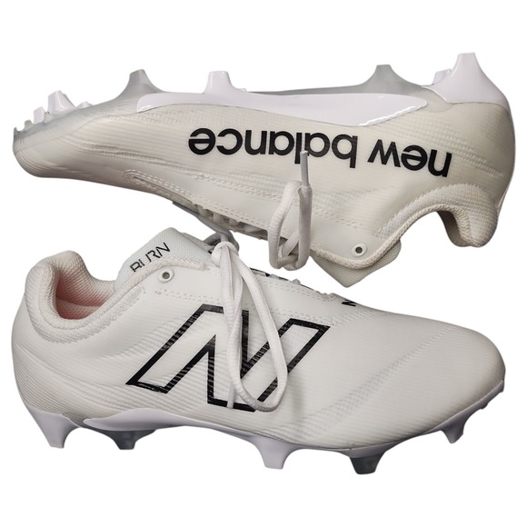 New Balance Burnx4 Lacrosse Cleats Men's Size 8 White Synthetic Athletic Lace Up - Picture 1 of 7